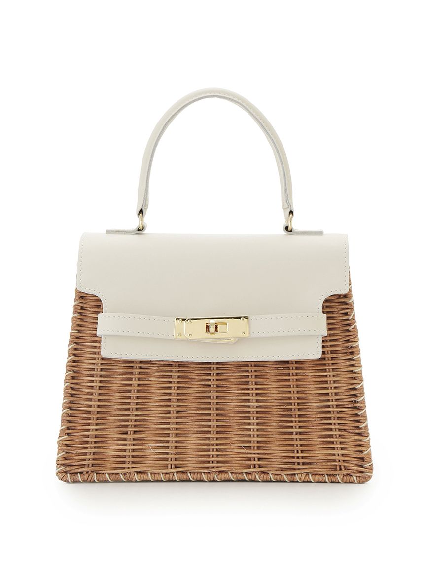 【アイボリー】●BAGMATI ラタンショルダーバッグ FRAY I.D（フレイ・アイディー） FRAY I.D BAGMATI コラボ 別注 バッグ