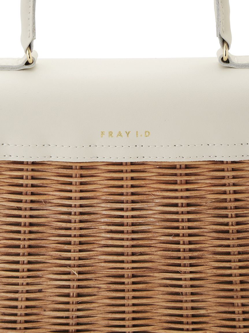 【アイボリー】●BAGMATI ラタンショルダーバッグ FRAY I.D（フレイ・アイディー） FRAY I.D BAGMATI コラボ 別注 バッグ