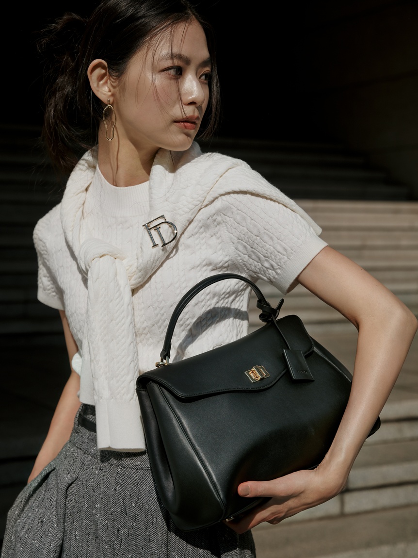 【新品未使用】FRAYI.D ソフトクラシックトップハンドルバッグBK ソフトクラシックトップハンドルバッグ(ハンドバッグ)｜バッグ｜FRAY