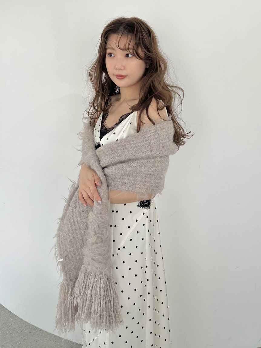 ブラッシュシャギーニットマフラー(ストール・マフラー)｜ファッション