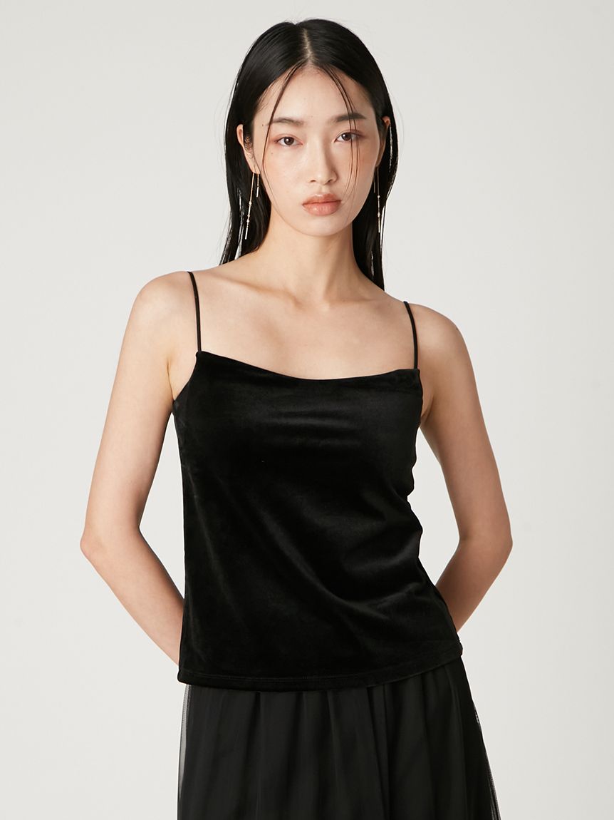 the shishikui 黒 ベロア キャミソール サイズF the shishikui 黒 ベロア キャミソール サイズF THE SHISHIKUI