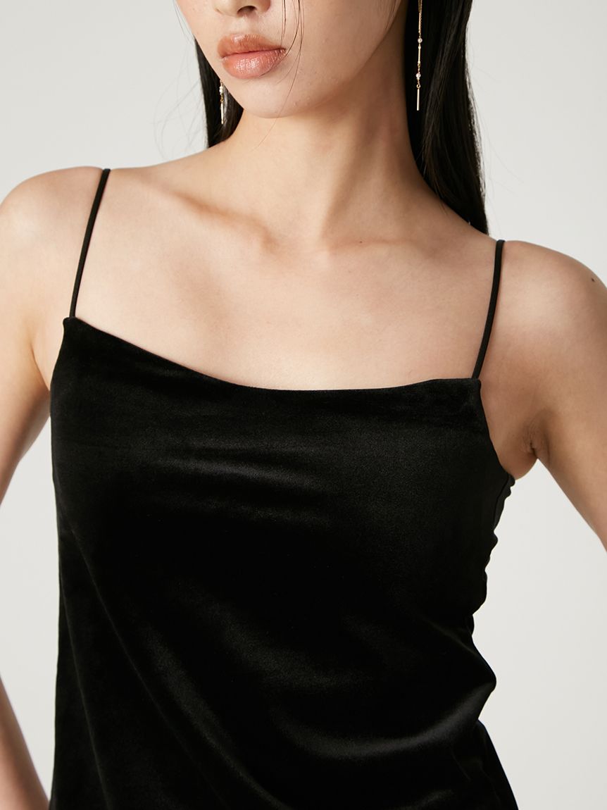 【新品タグ付・完売カラー】FRAY I.D ベロアカップインキャミソール IVR ベロアカップインキャミソール(キャミソール)｜トップス｜FRAY