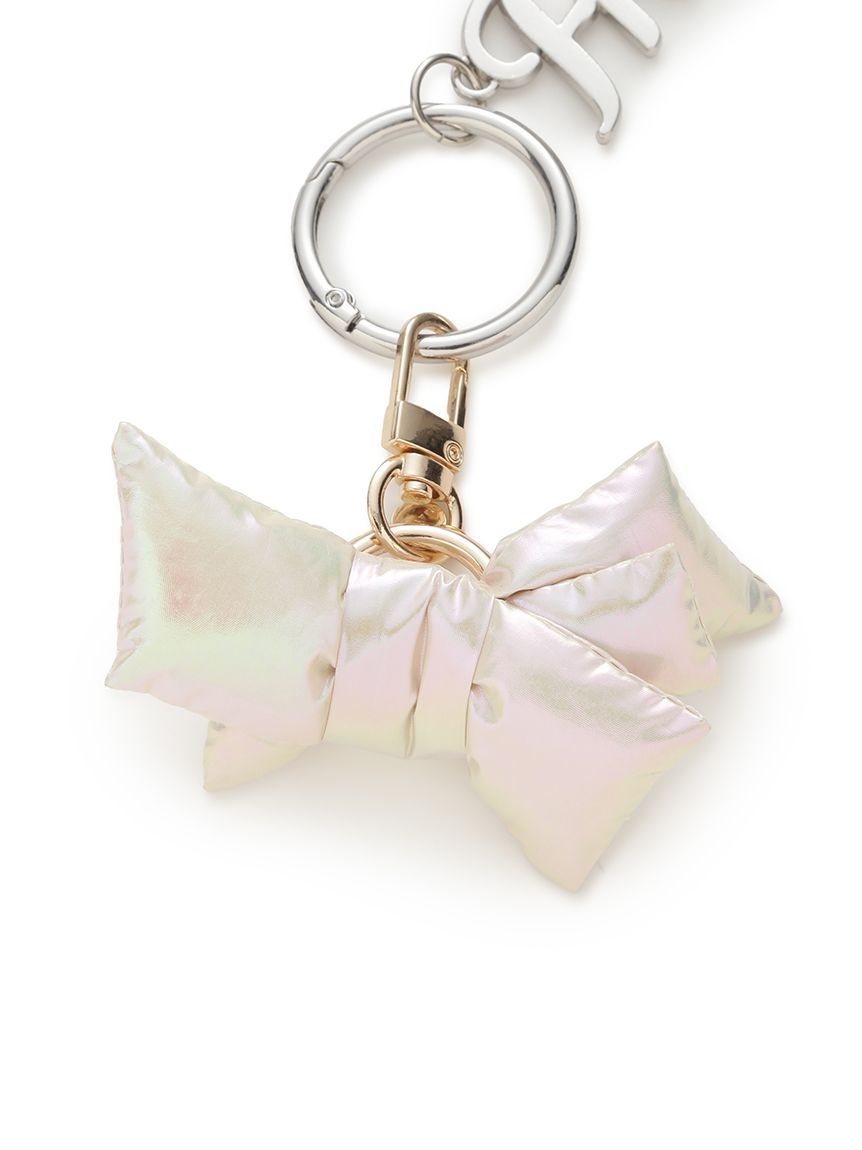 ルエル】リボンメタリックチャーム(キーケース・キーホルダー