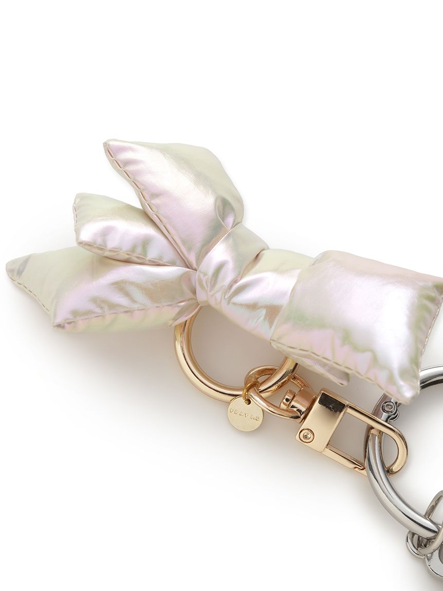 ルエル】リボンメタリックチャーム(キーケース・キーホルダー