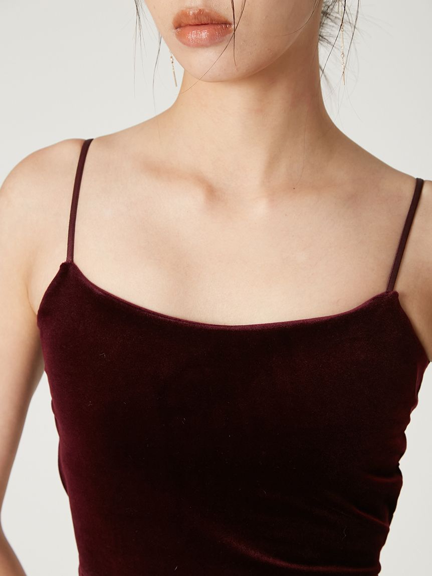 【新品タグ付・完売カラー】FRAY I.D ベロアカップインキャミソール IVR ベロアカップインキャミソール(キャミソール)｜トップス｜FRAY