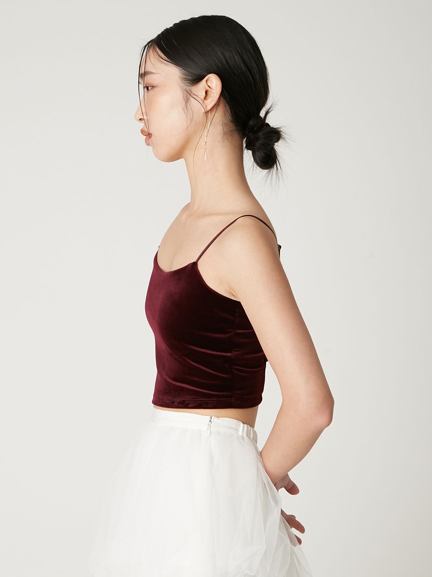 新品未使用 crinkle crinkle crinkle ベロアキャミソール crinkle SALE！クリンクル クリンクル 3D エンブロイダリー