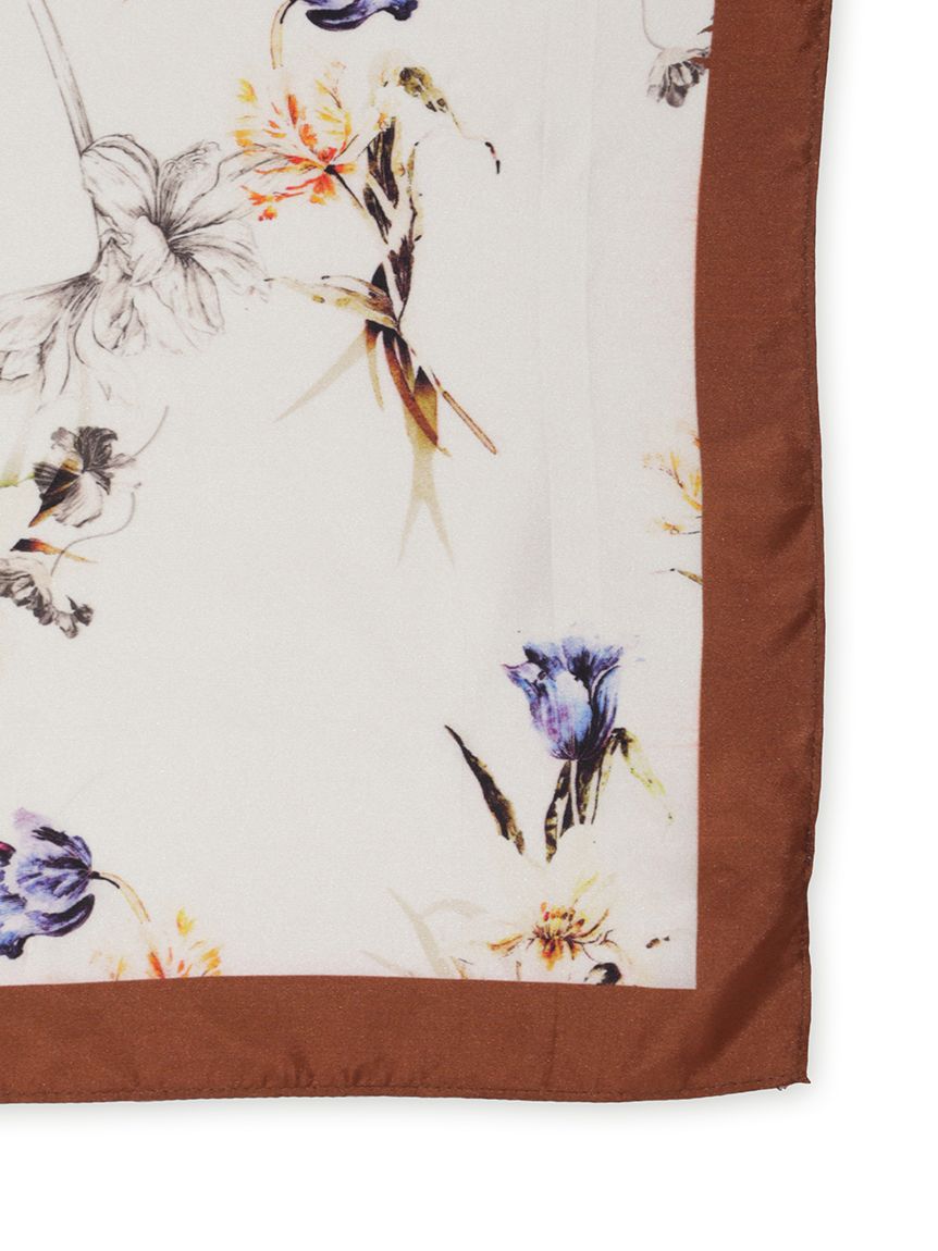 サテンシルクフラワースカーフ(スカーフ・バンダナ)｜ファッション雑貨