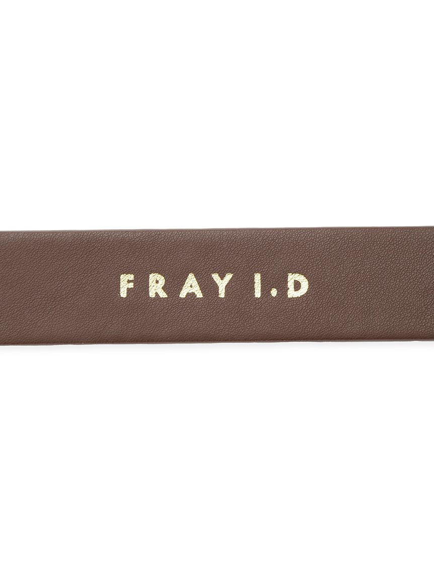 FRAYIDベルト FRAY I.D - ボリュームバックルロングベルト (ブラウン) 人工皮革