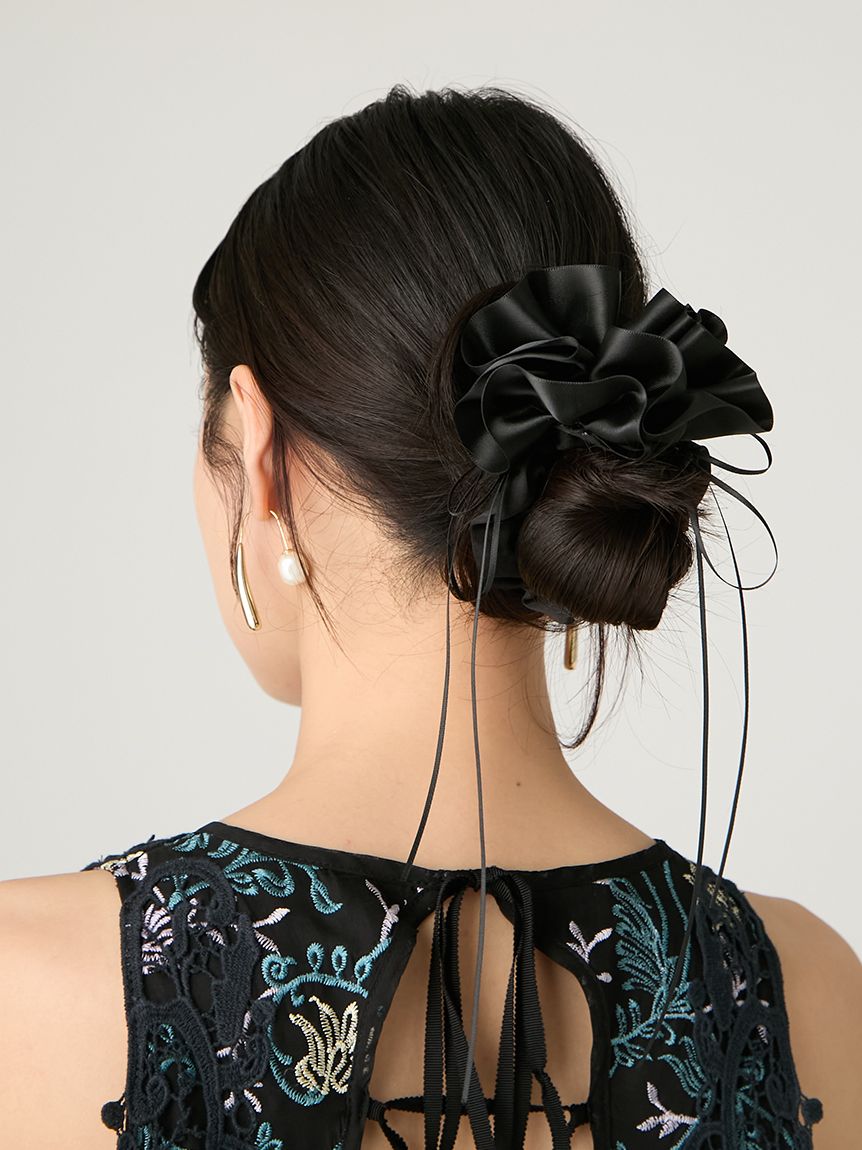 フレイIDお花型押しニット フラワーモチーフシュシュ(ヘアクリップ・シュシュ)｜ファッション雑貨