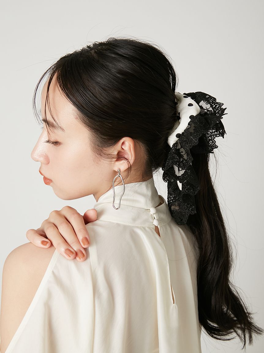 レーストリムアソートスクエアシュシュ(シュシュ)｜ACCESSORY｜FRAY