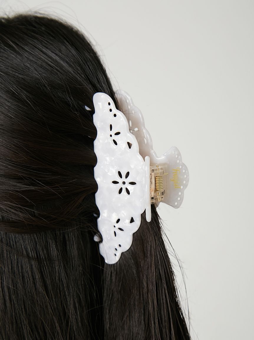 アセテートスカラップレースヘアクリップ(その他)｜ファッション雑貨