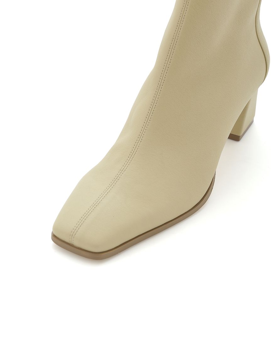 関税無【VOILE BLANCHE】ショートブーツ レザー×ニット素材 関税無【VOILE BLANCHE】ショートブーツ レザー×ニット素材 関税