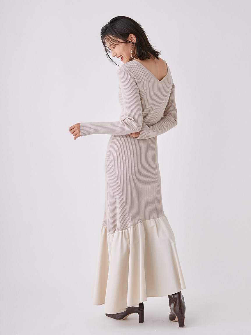 超特価通販 FRAY FRAY I.D 完売品 ＊ アシメ切り替えニットコンビ 
