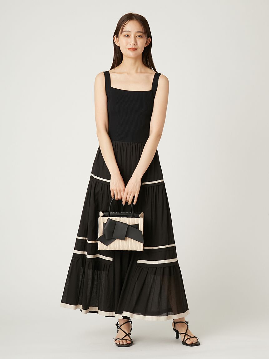 FRAY I.D ニットコンビタックティアードワンピース