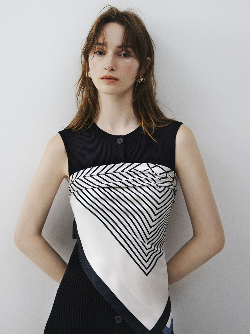 FRAY I.D スカーフセットニットワンピース スカーフセットニットワンピース(ニットワンピース)｜ワンピース