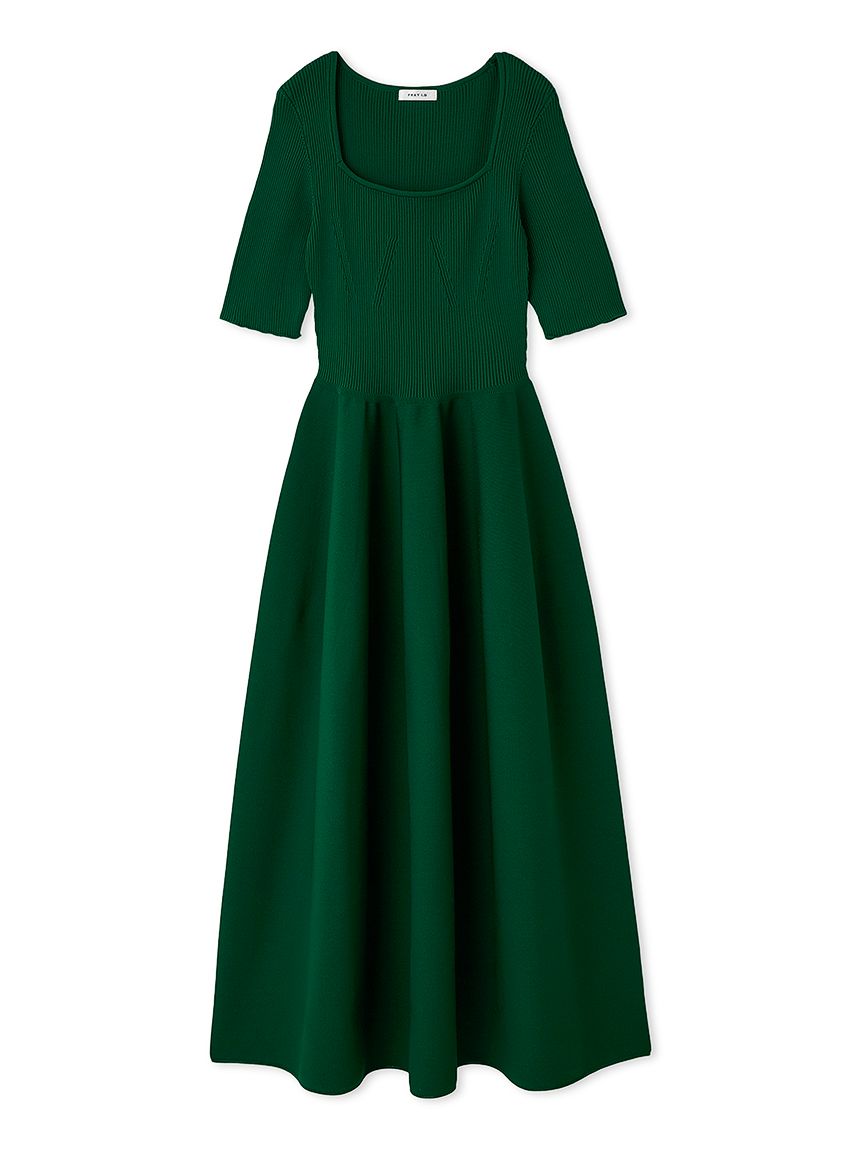 mukasa ホールガーメントワンピース スクエアーネックホールガーメントワンピース（マキシ丈/ロング