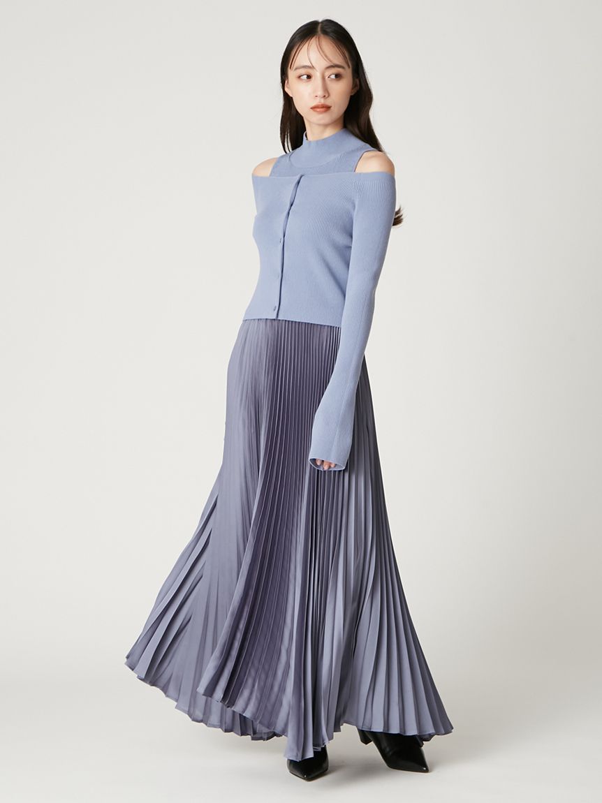 【美品】フォクシー　美ライン　エレガント　ニットワンピース　プリーツ プリーツ切替ニットワンピース / GRACE CONTINENTAL | GRACE