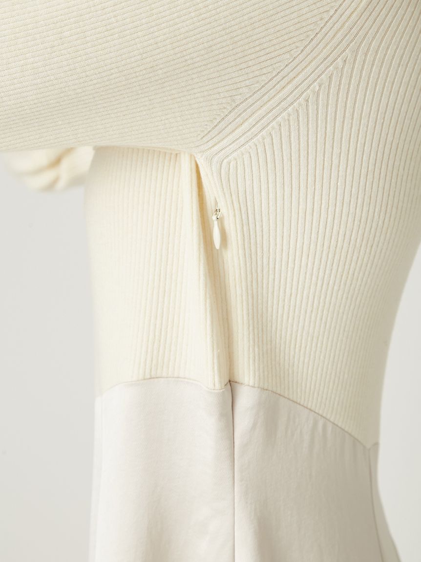 FRAY I.D オープンポロカラーニットワンピース オープンポロカラーニットワンピース(マキシ・ロングワンピース