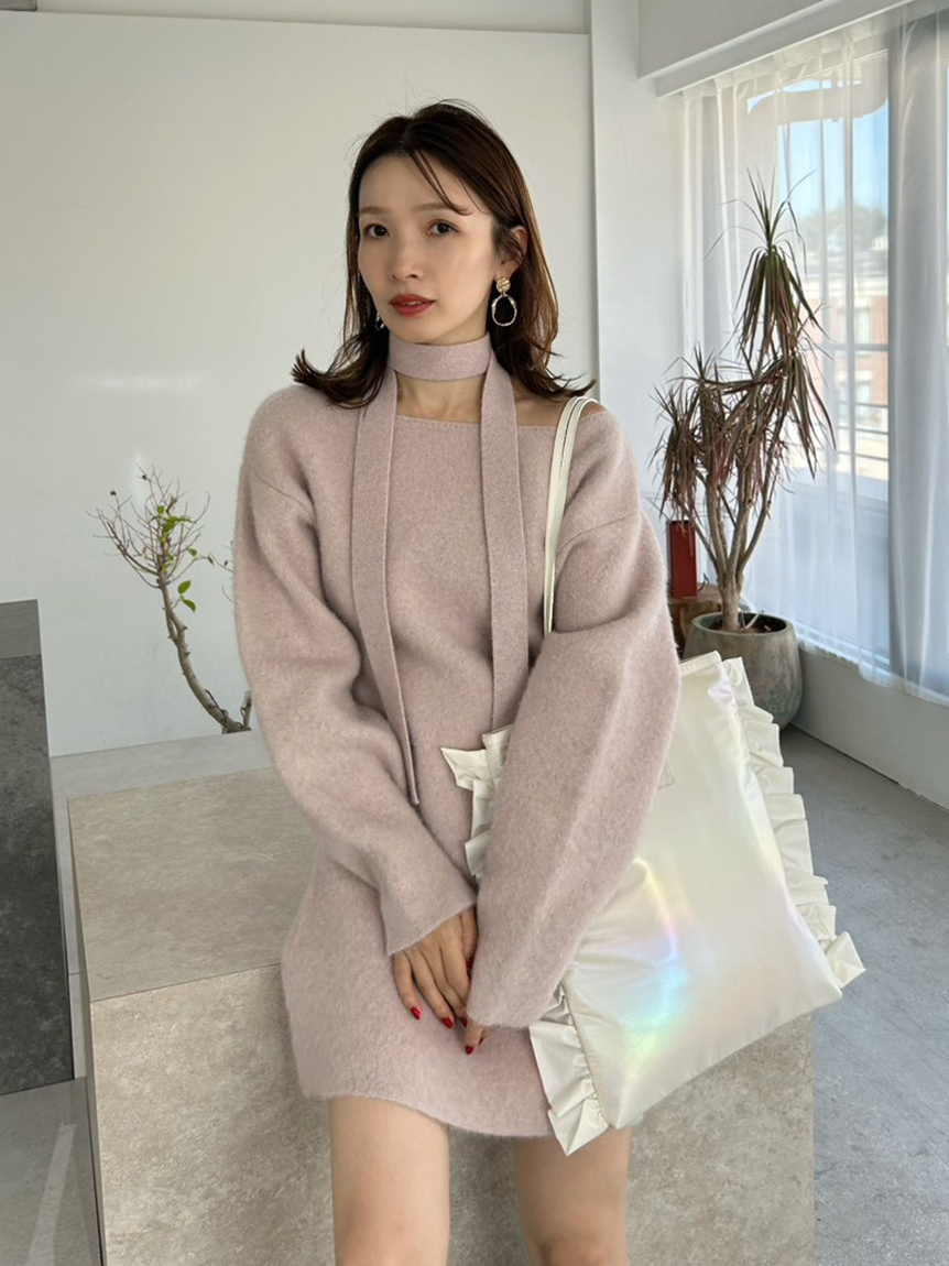 まりちゃん　45R インディゴニットワンピース まりちゃん 45R インディゴニットワンピース 前後2wayドッキング