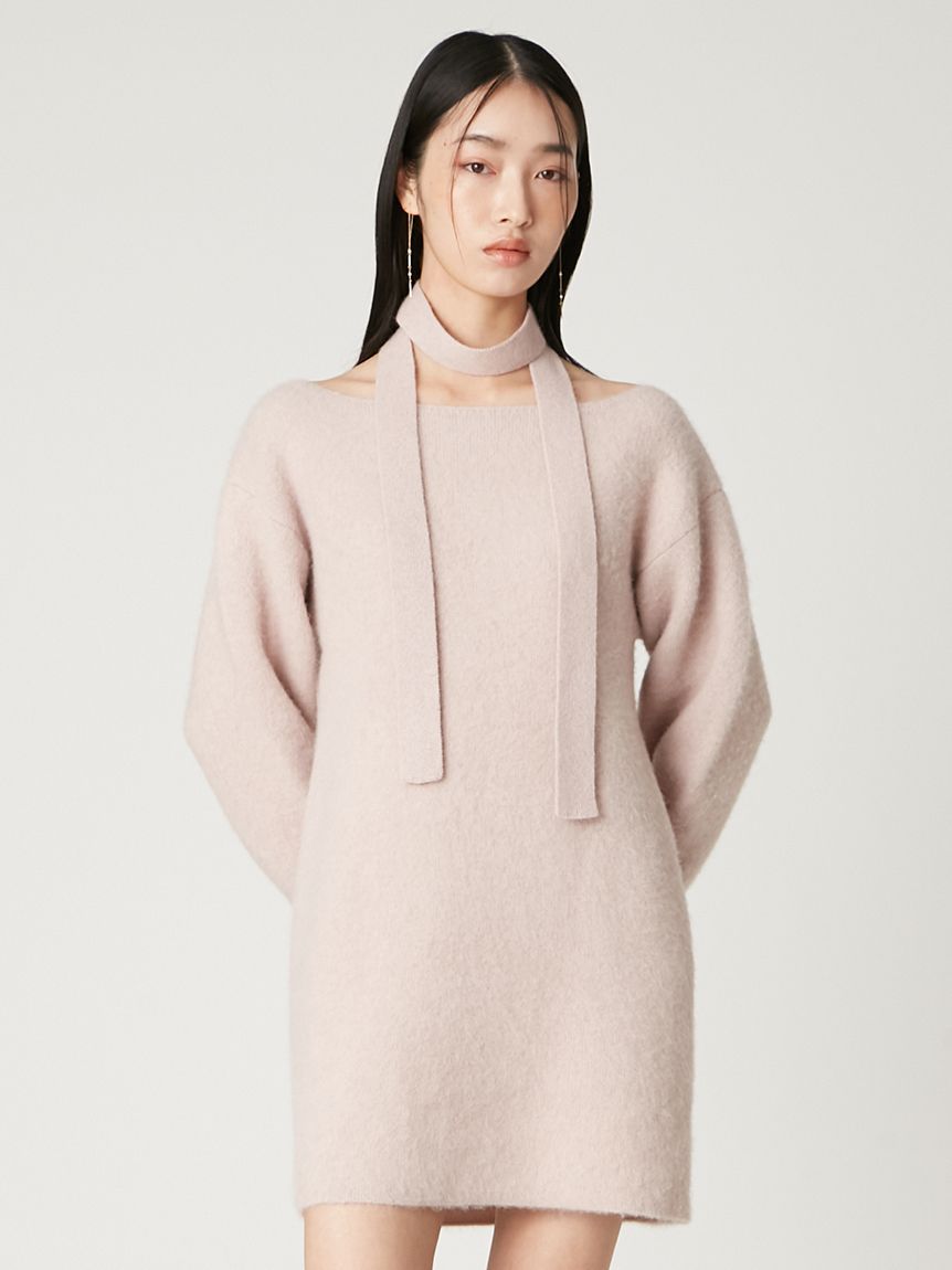 フォックスウールミニニットワンピース(ニットワンピース)｜ワンピース