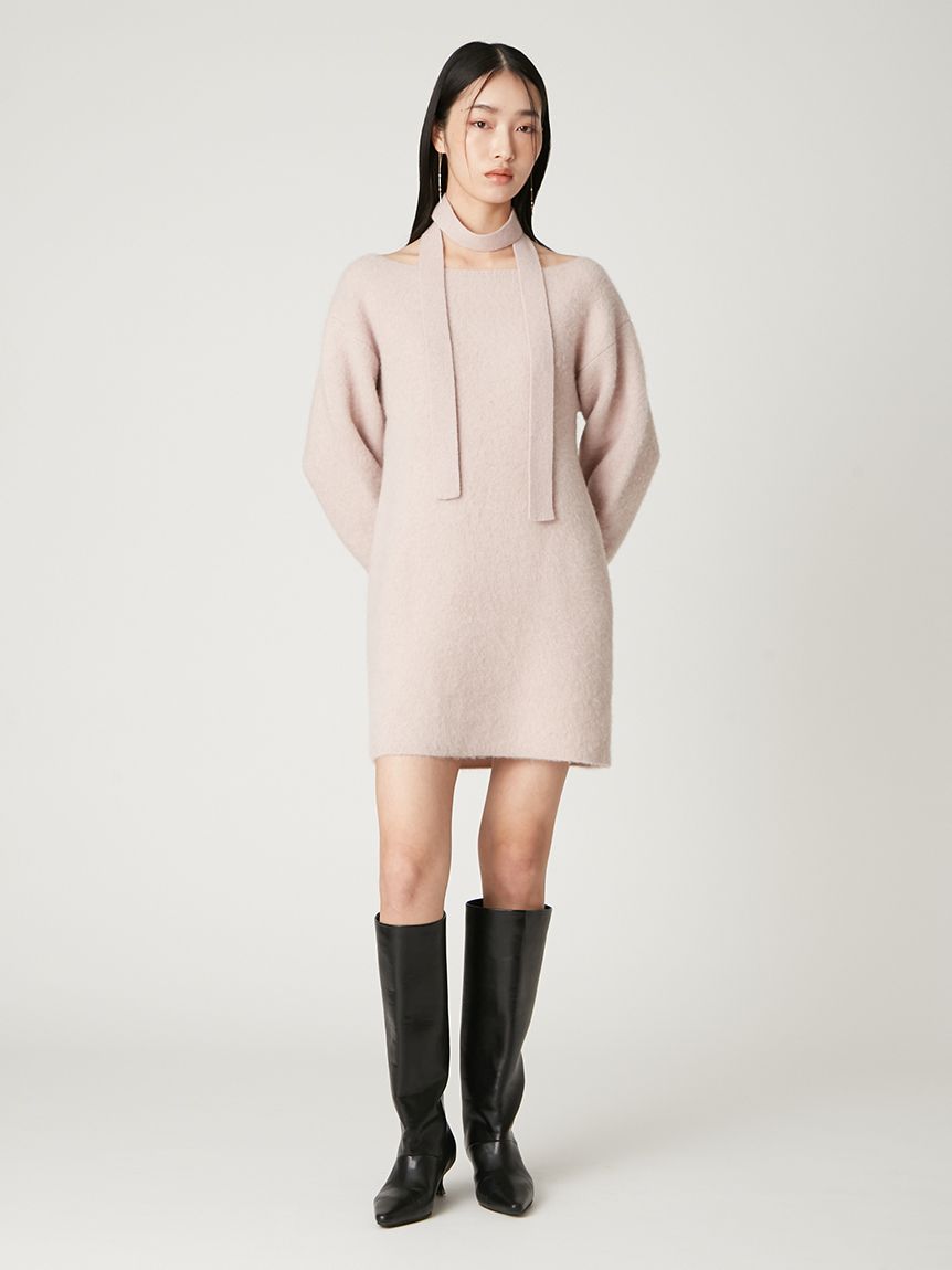 フォックスウールミニニットワンピース(ニットワンピース)｜ワンピース