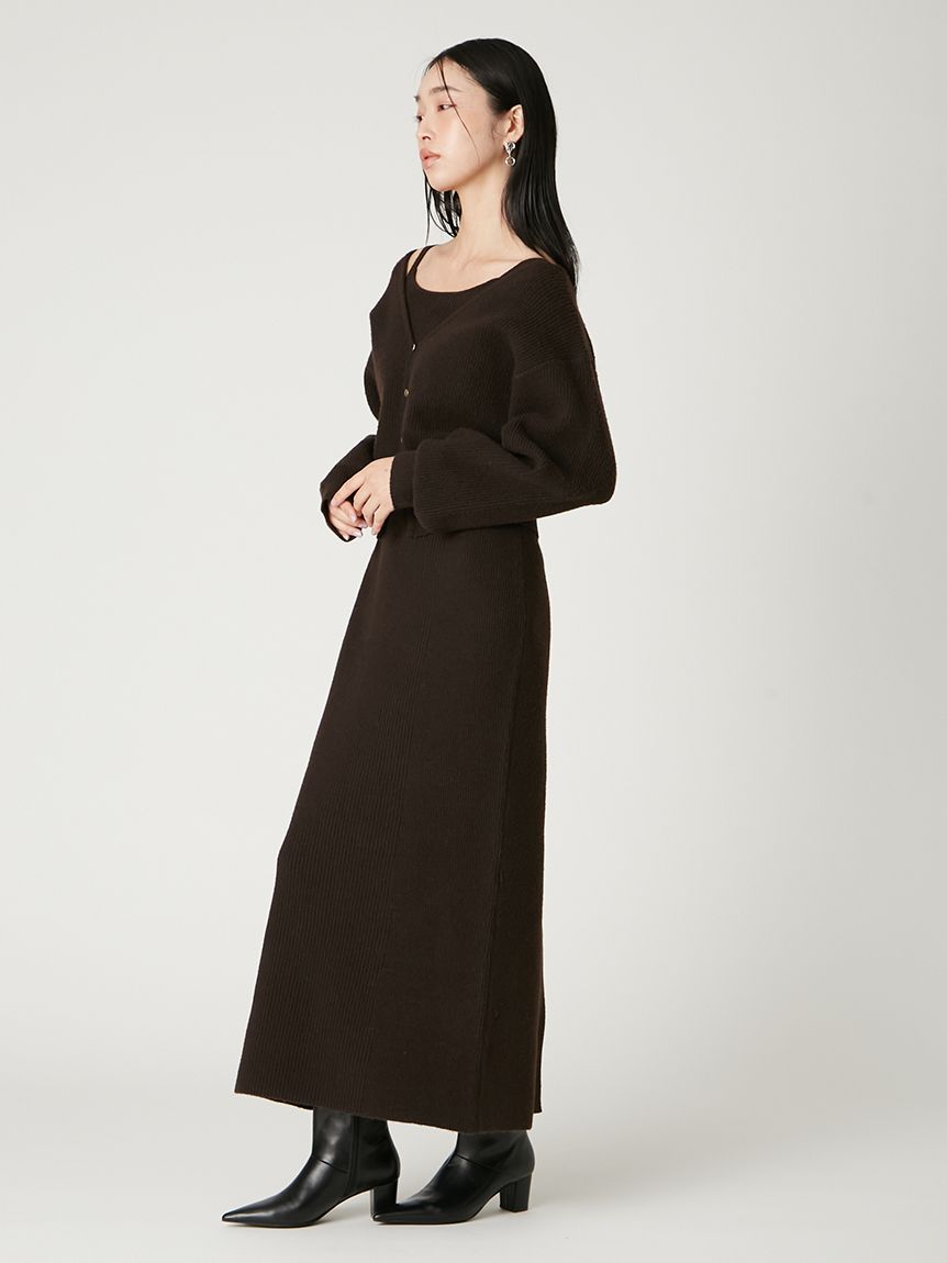 2wayアンサンブルニットワンピース(マキシ・ロングワンピース