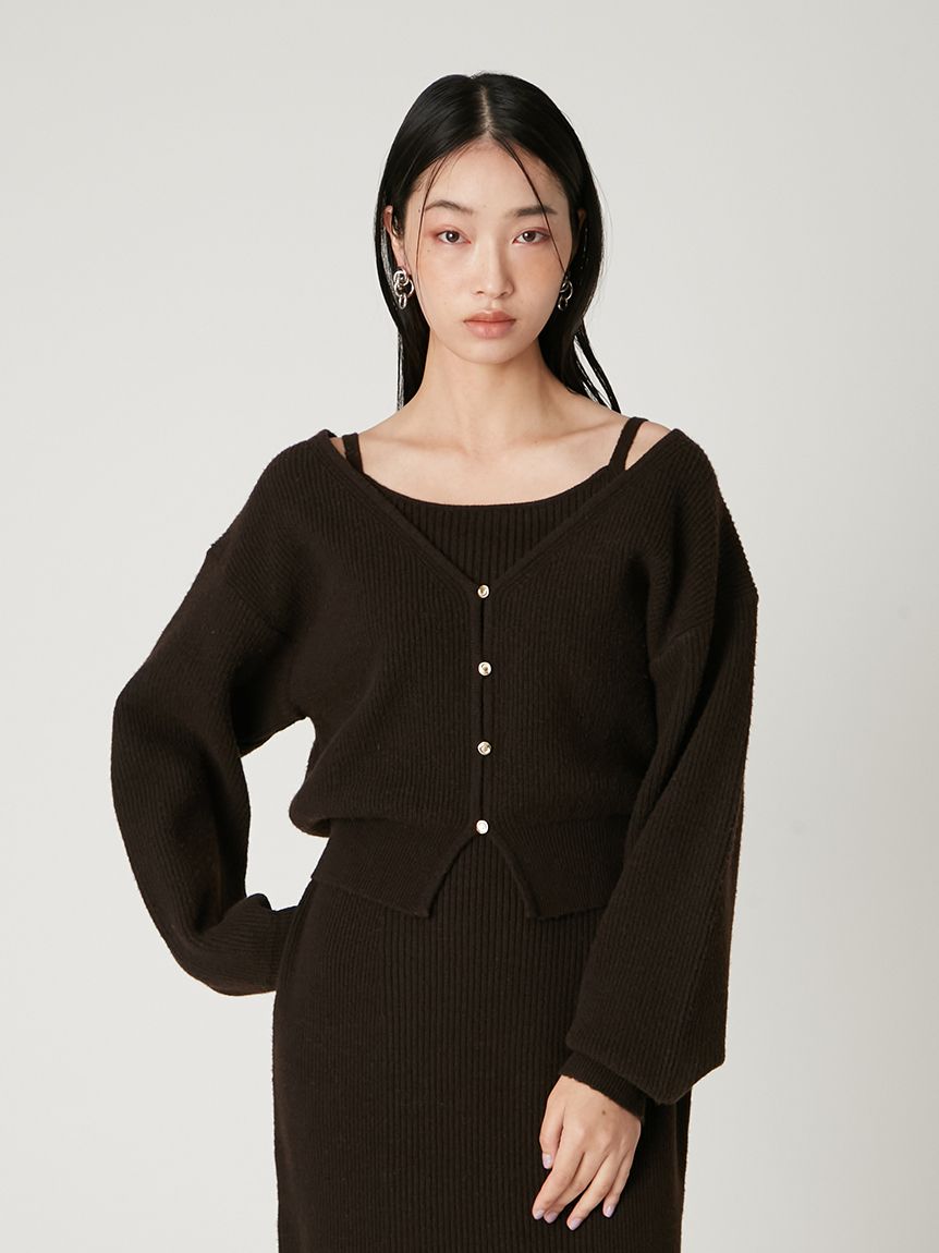 2wayアンサンブルニットワンピース(マキシ・ロングワンピース