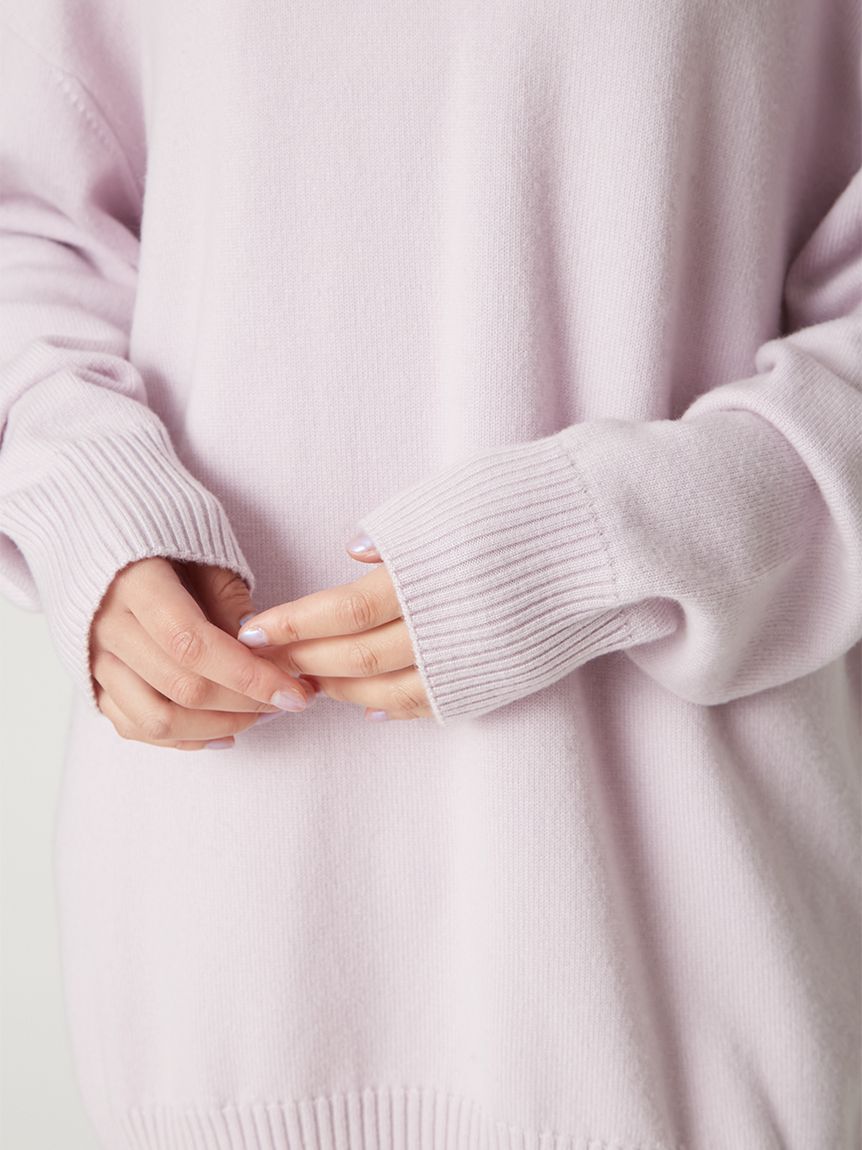 レイヤードシャツカラーウールワンピース(ニットワンピース