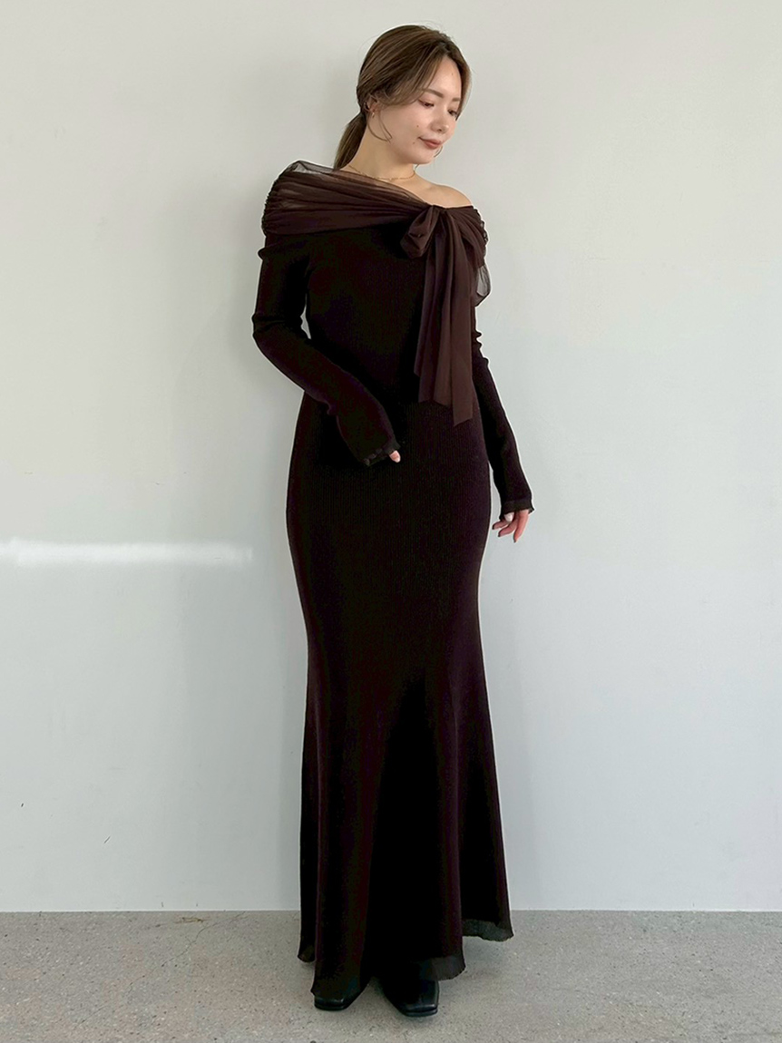 FRAY ID フレイアイディー　3wayワンピース Amazon.co.jp: 3wayパフスリーブワンピース FWFO251091BLK0 : ファッション