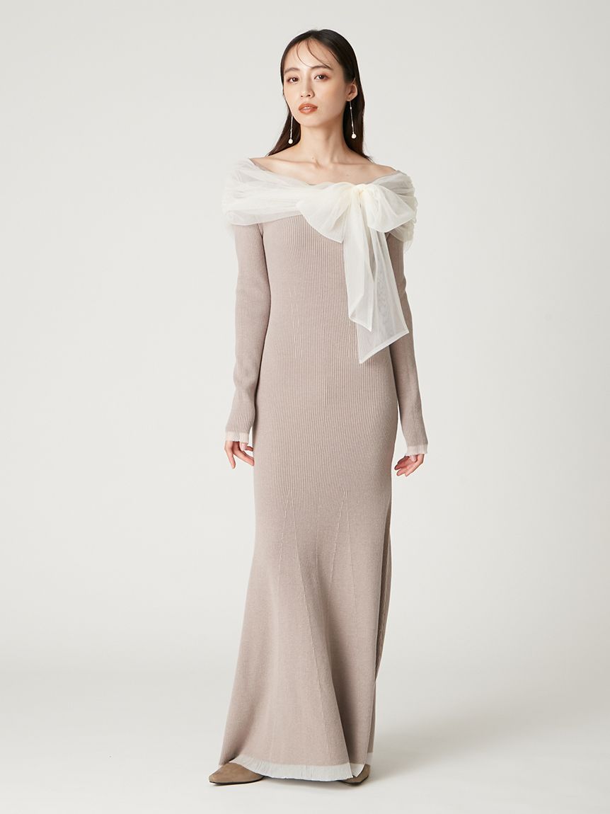 新品　FRAY I.D オフショルリボン　ワンピース FRAY I.D (セール40%OFF) フレイアイディー オフショルリボン