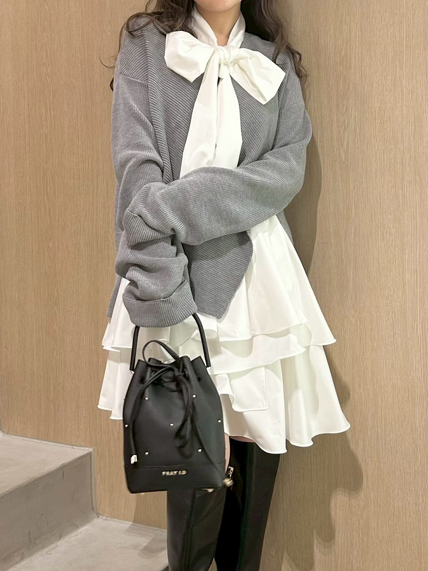 フレイアイディー リボンタイコンビニットチュニック リボンタイコンビニットチュニック(ニット)｜トップス｜FRAY I.D