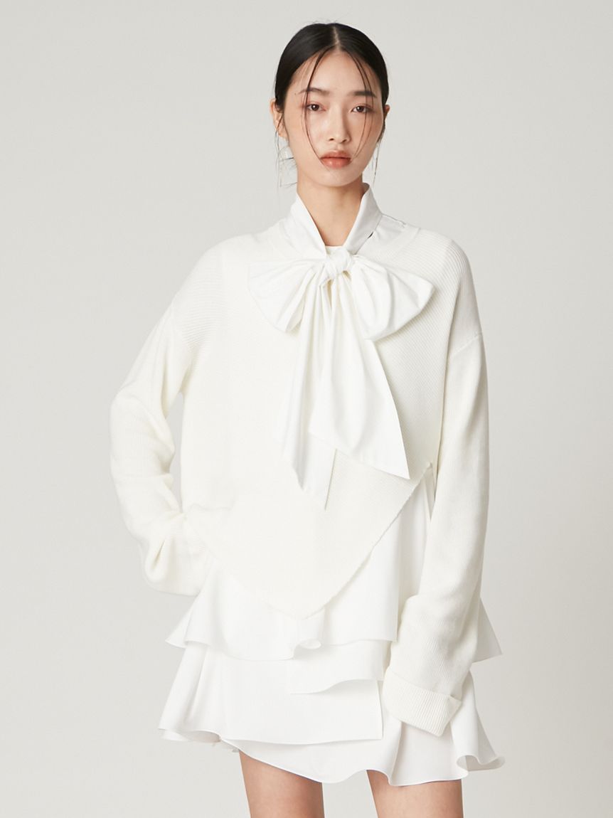 リボンタイコンビニットチュニック(ニット)｜トップス｜FRAY I.D