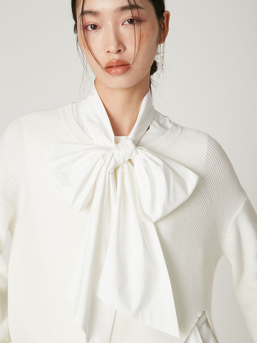 リボンタイコンビニットチュニック(ニット)｜トップス｜FRAY I.D