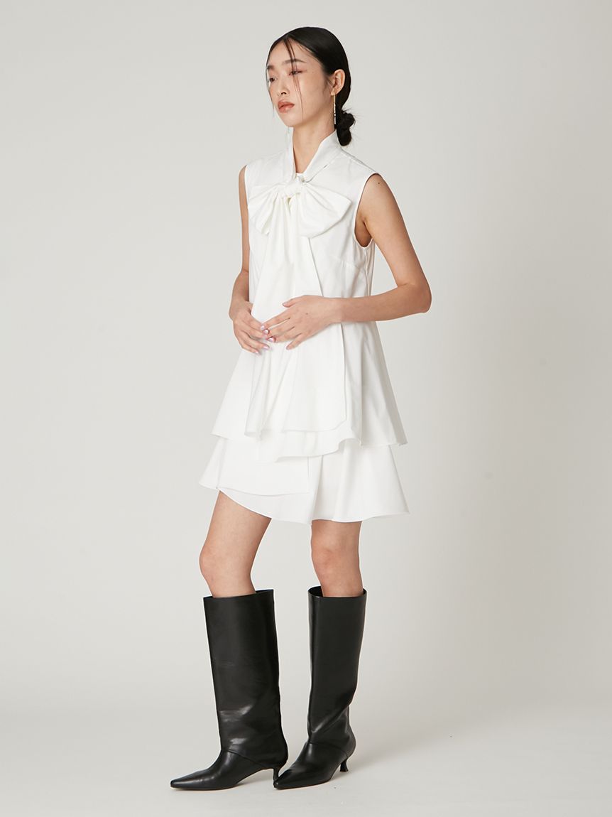 FRAY ID フレイアイディー　リボンタイコンビニットチュニック リボンタイコンビニットチュニック(ニット)｜トップス｜FRAY I.D