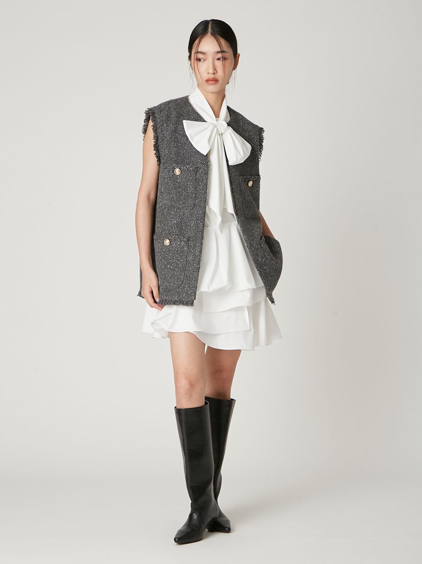 リボンタイコンビニットチュニック(ニット)｜トップス｜FRAY I.D