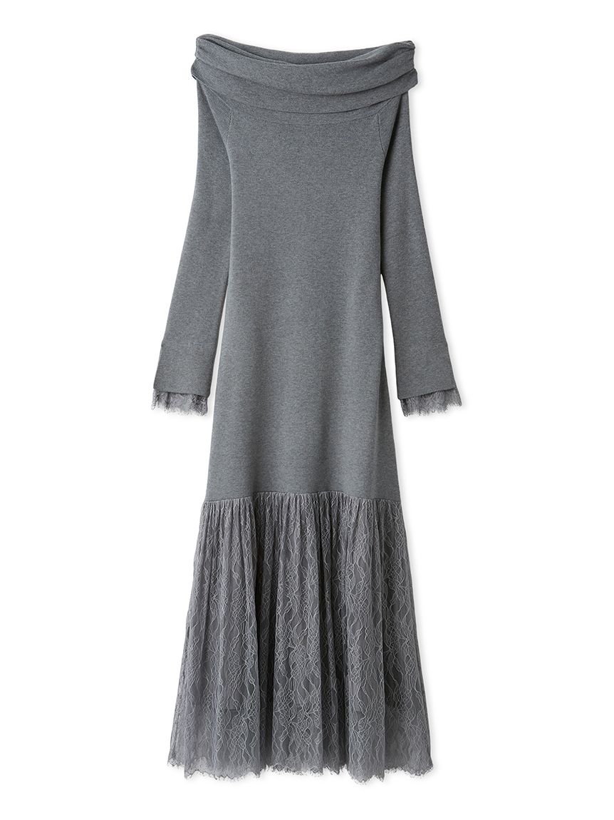 新品、FRAY.ID フレイアイディー ニットドッキングワンピース 1サイズ ニットドッキングプリーツワンピース | フレイ アイディー(FRAY I.D