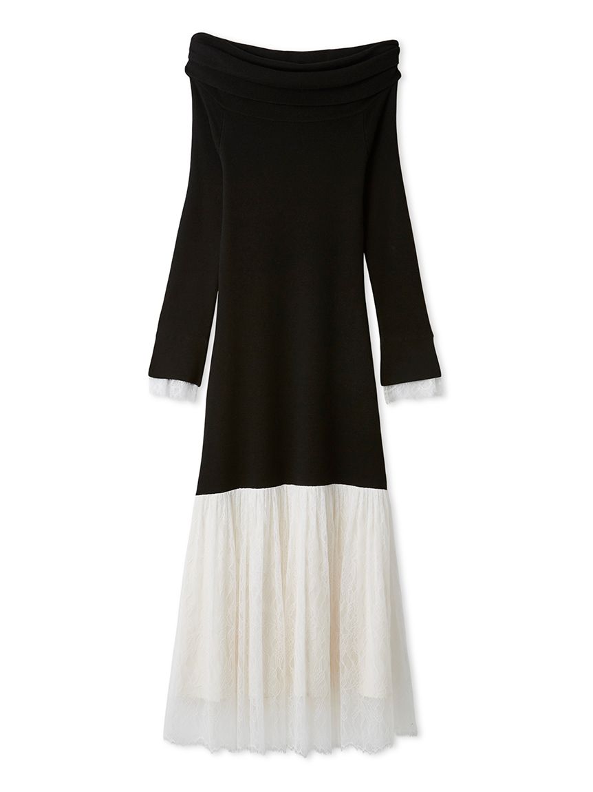 FRAY I.D ニットドッキングワンピース black フレイ アイディー FRAY I.D ニットドッキングワンピース （BLK