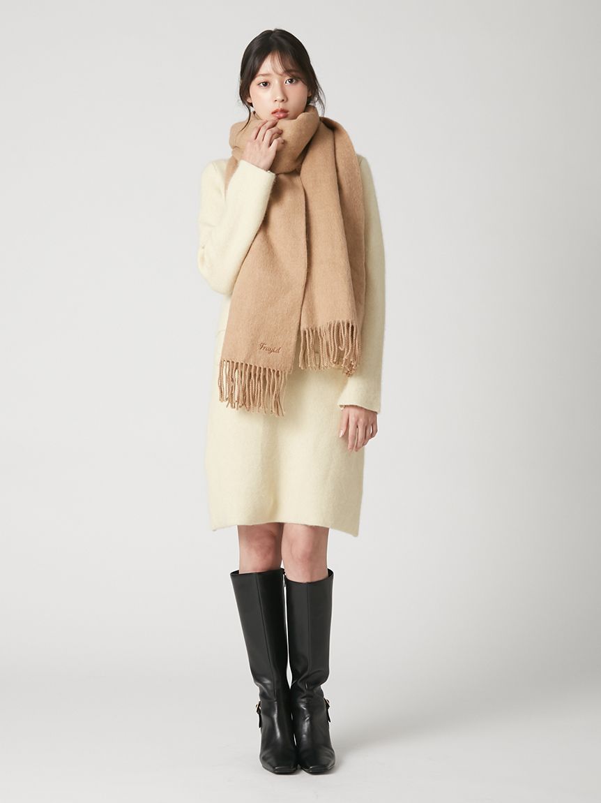 Laluneラリューン 4way仕様オフショルニットワンピース　FRAY I.D ラクーンウールニットミニワンピース(ミニワンピース)｜DRESS｜FRAY
