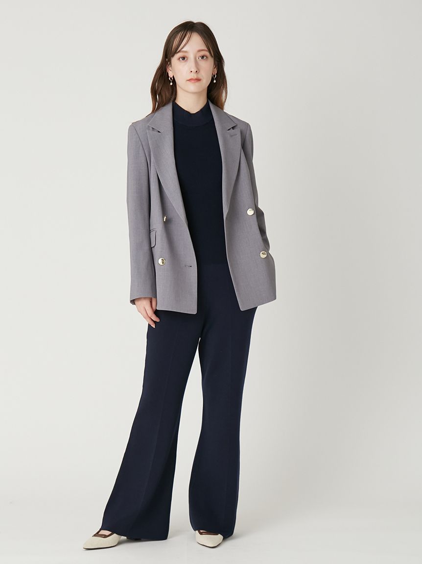 シルクブレンド美脚ニットパンツ/ウォッシャブル(ロングパンツ シルクブレンド美脚ニットパンツ/ウォッシャブル(ロングパンツ