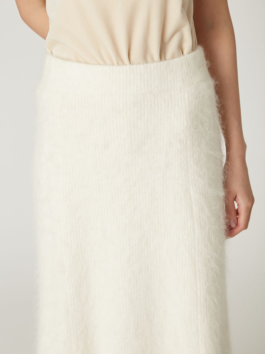 アルパカシャギーセミフレアニットスカート(ロングスカート)｜スカート