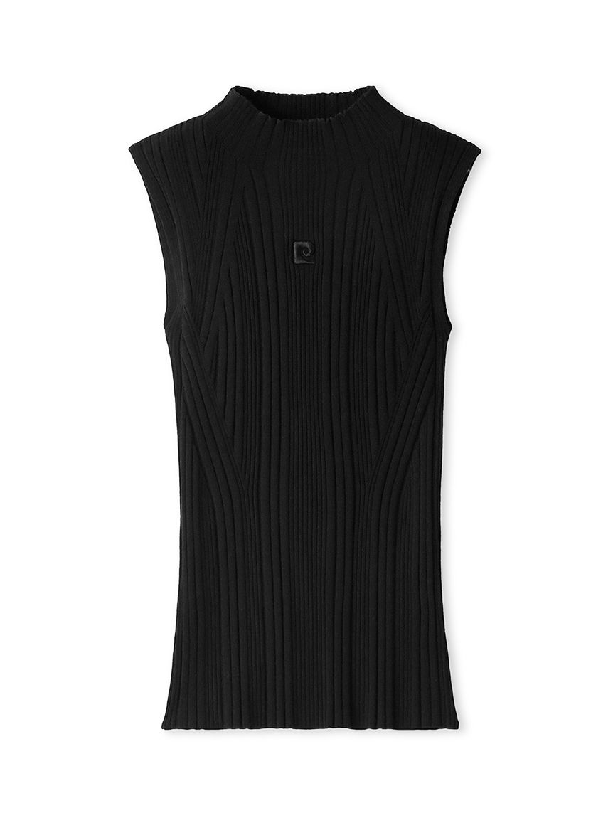 pierre cardin】ノースリーブハイネックリブプルオーバー(ニット  