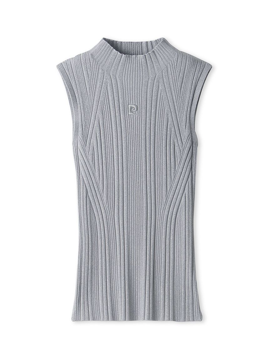 pierre cardin】ノースリーブハイネックリブプルオーバー(ニット  