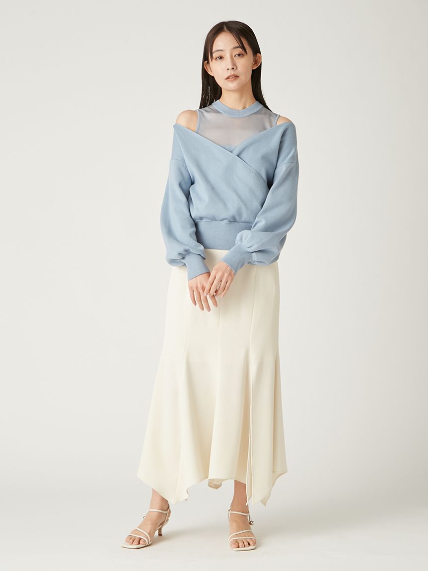 日本限定 シアーデコルテカシュクールニット(ニット)｜トップス｜FRAY I.D トップス