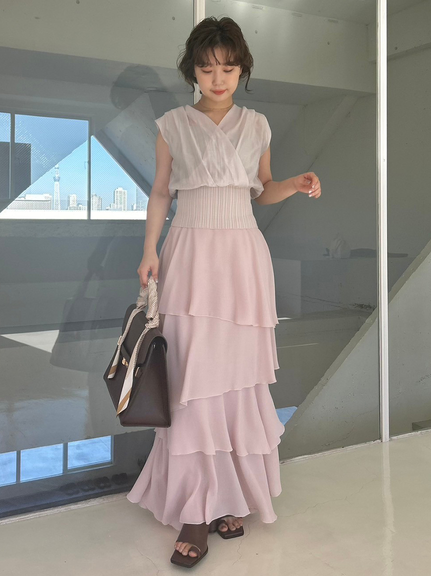 カシュクールウエストリブニット(ニット)|トップス|FRAY I.D カシュクールウエストリブニット(ニット)|トップス|FRAY I.D