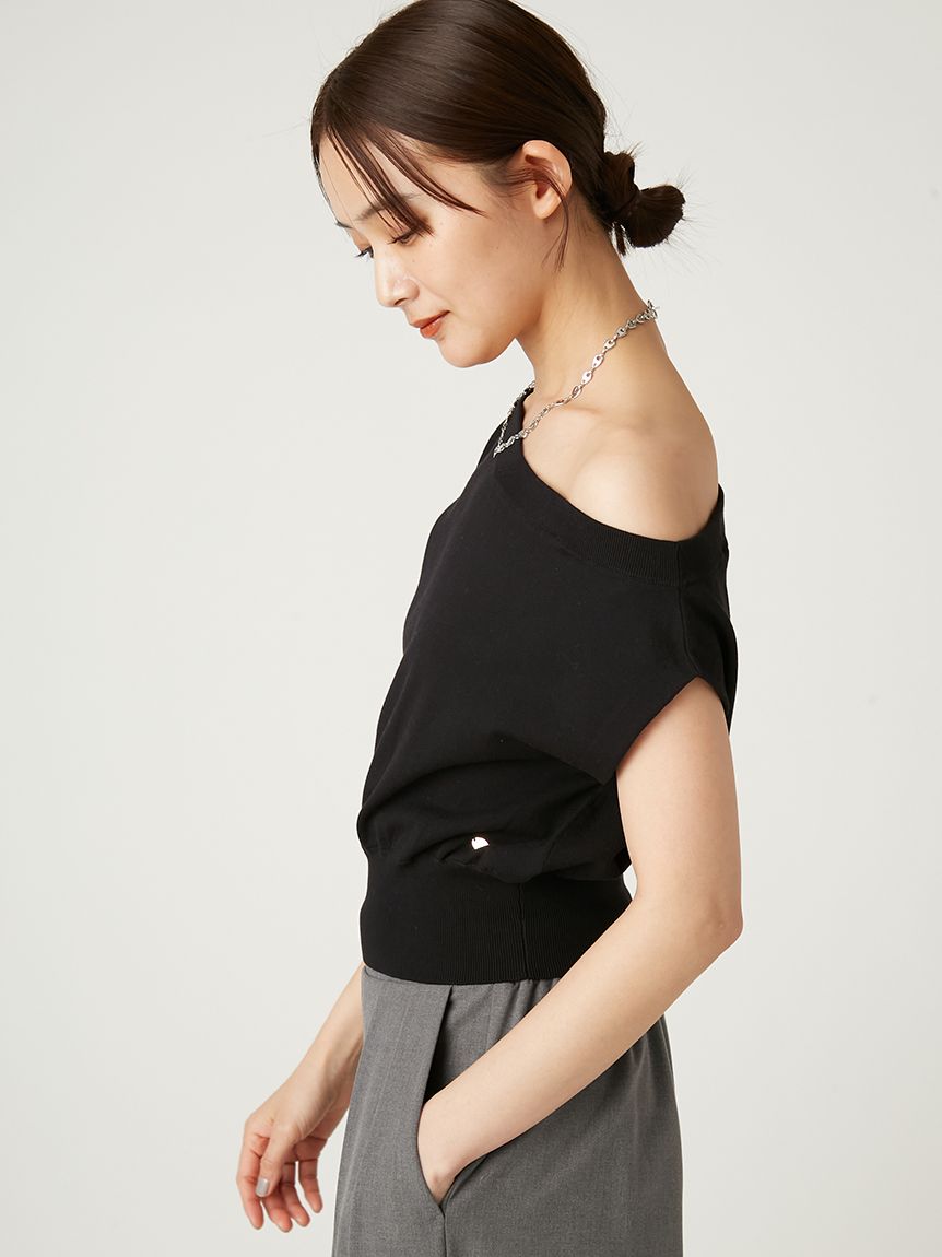 FRAY I.D - FRAY I.D カシミヤシルクオフショルプルオーバー FRAY I.D（フレイアイディー）の「FOXカシミアオフショルプル