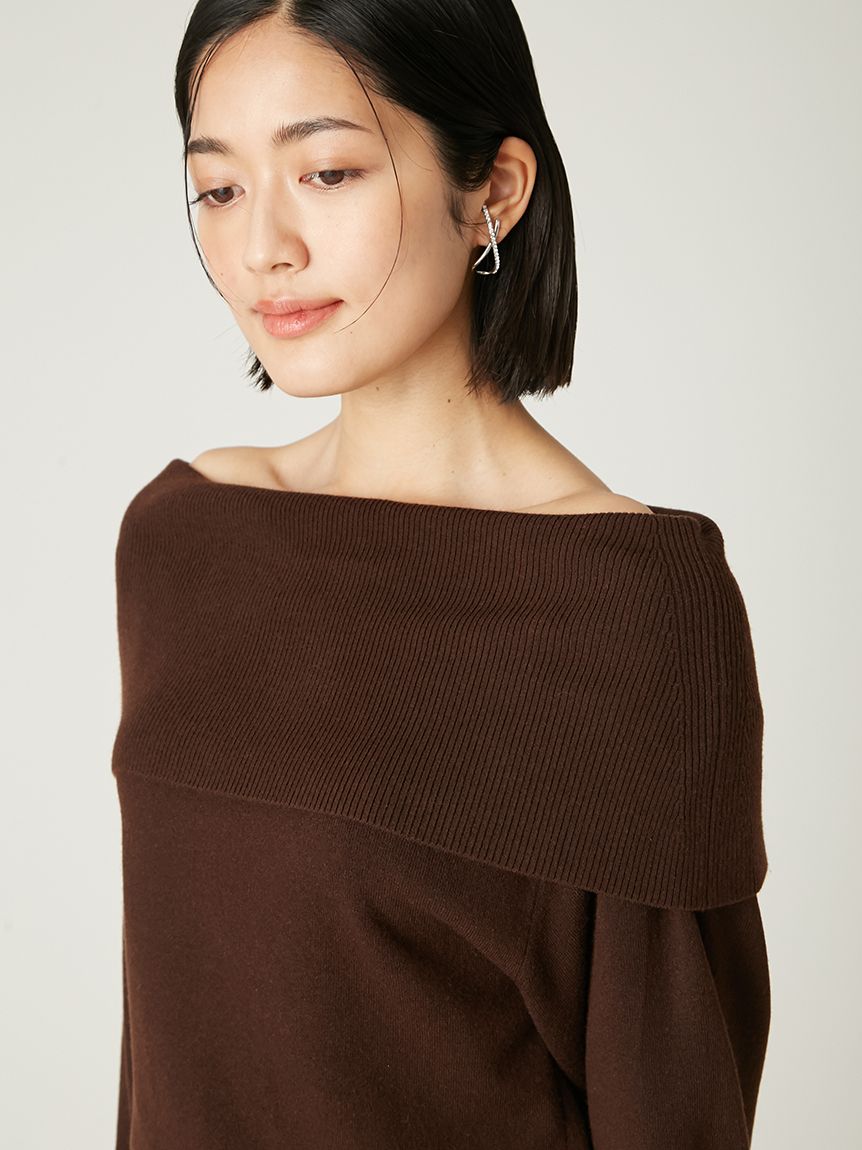 ワイドカラーオフショルダープルオーバー(カットソー)｜トップス｜FRAY