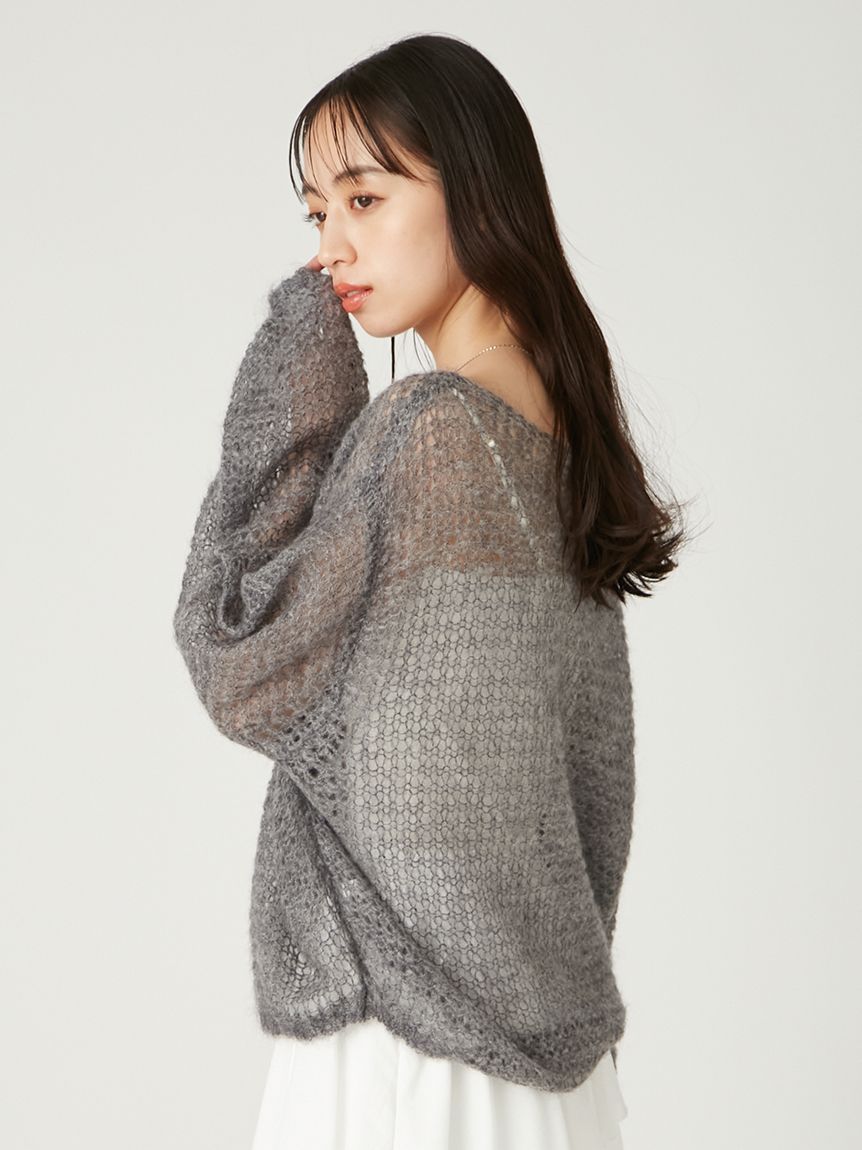 シアーモヘヤニットプルオーバー　FRAY I.D 超お買い得！緊急値下げ シアーモヘヤニットプルオーバー（ニット）｜FRAY I.D（フレイ