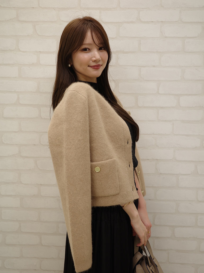 WEB限定カラー】フォックスウールニットジャケット(ニット)｜トップス