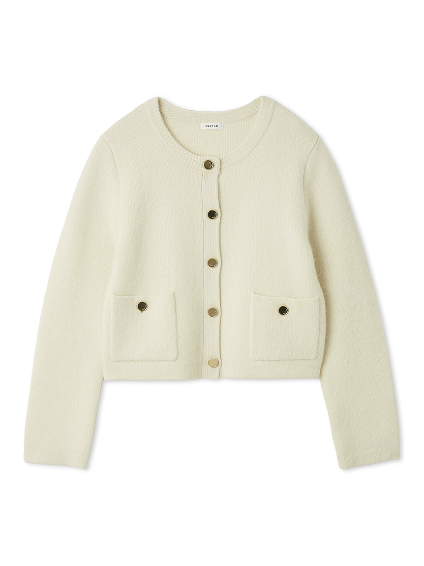 FRAY I.D ツイードニットジャケット リボンヤーンニットツイードジャケット(ニット)｜トップス｜FRAY I.D