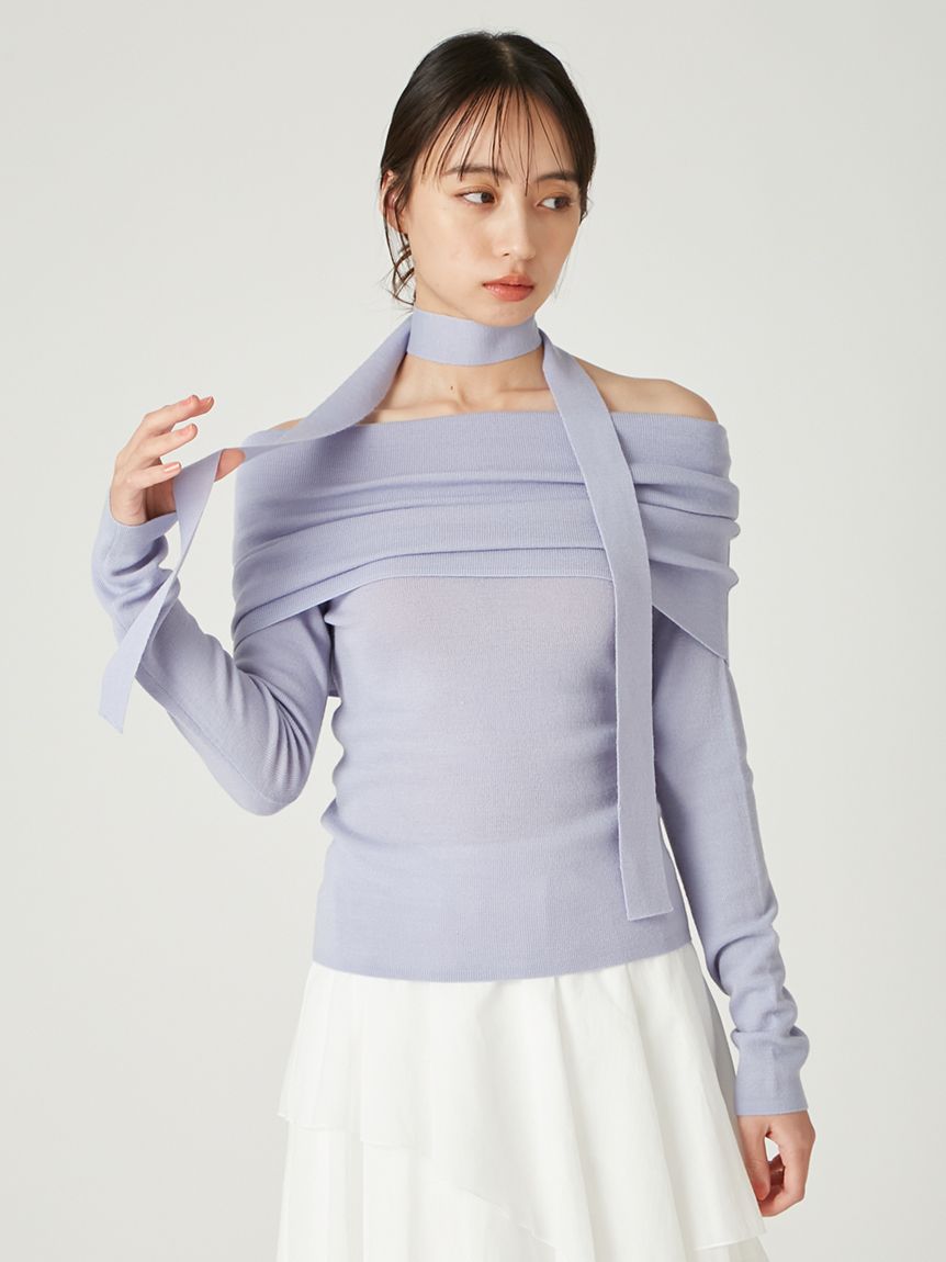 ウールアクリルオフショルプルオーバーニット(ニット)｜トップス｜FRAY